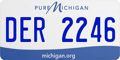 MI license plate DER2246