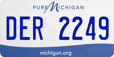 MI license plate DER2249