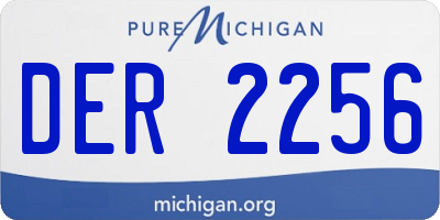 MI license plate DER2256