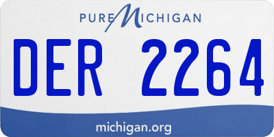 MI license plate DER2264