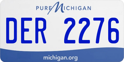MI license plate DER2276