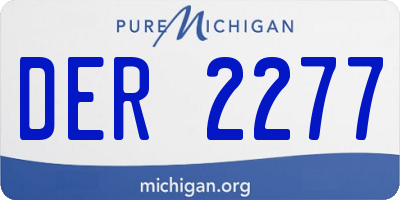 MI license plate DER2277