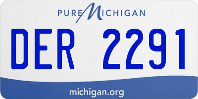 MI license plate DER2291