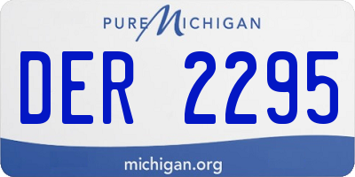 MI license plate DER2295