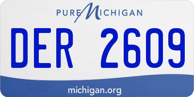 MI license plate DER2609
