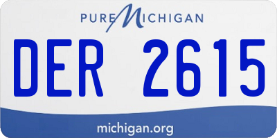 MI license plate DER2615