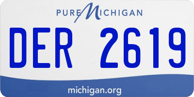 MI license plate DER2619