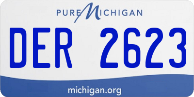 MI license plate DER2623
