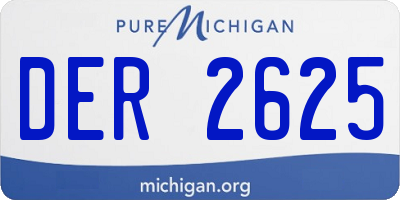 MI license plate DER2625