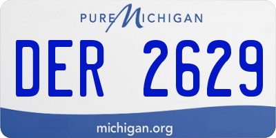 MI license plate DER2629