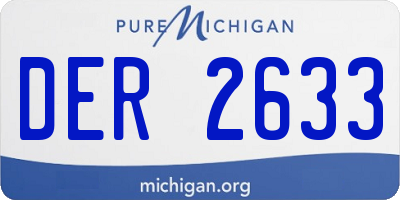 MI license plate DER2633