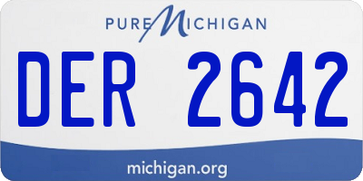 MI license plate DER2642