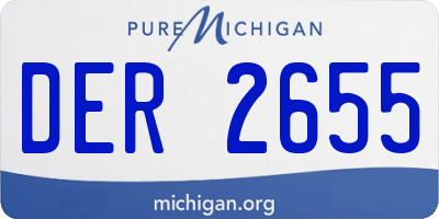MI license plate DER2655