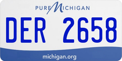 MI license plate DER2658