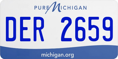 MI license plate DER2659