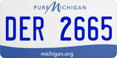 MI license plate DER2665