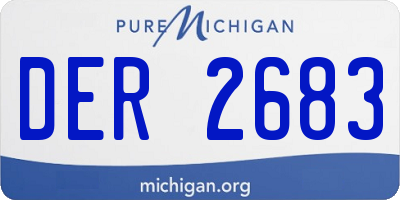 MI license plate DER2683