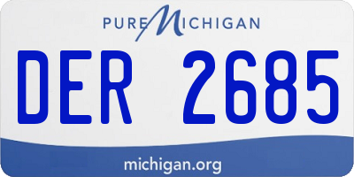 MI license plate DER2685