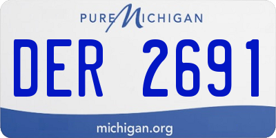 MI license plate DER2691