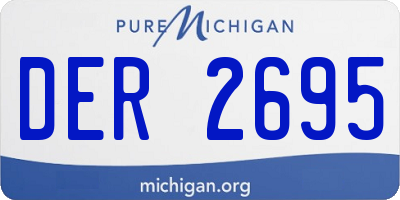 MI license plate DER2695