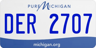 MI license plate DER2707