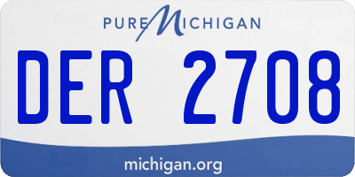 MI license plate DER2708