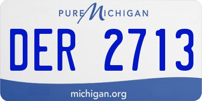 MI license plate DER2713