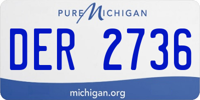 MI license plate DER2736