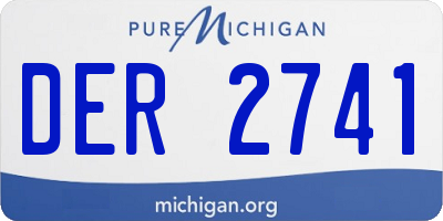 MI license plate DER2741