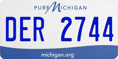 MI license plate DER2744