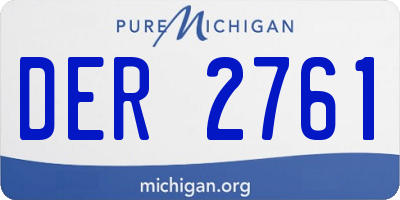 MI license plate DER2761
