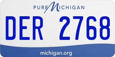 MI license plate DER2768