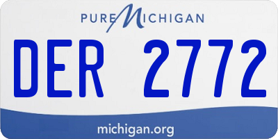 MI license plate DER2772