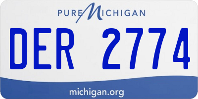 MI license plate DER2774