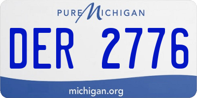 MI license plate DER2776