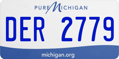 MI license plate DER2779
