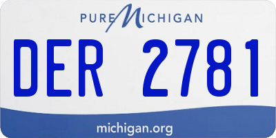 MI license plate DER2781