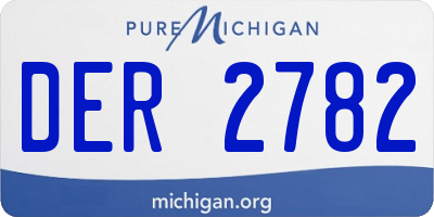 MI license plate DER2782
