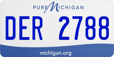 MI license plate DER2788