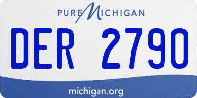 MI license plate DER2790