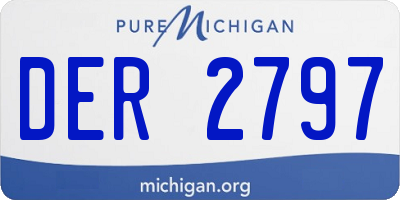 MI license plate DER2797