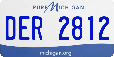 MI license plate DER2812