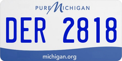 MI license plate DER2818