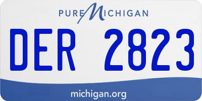 MI license plate DER2823