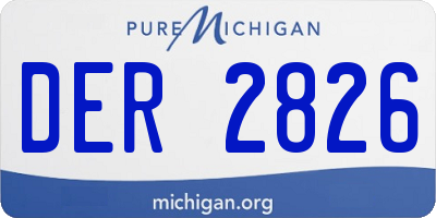 MI license plate DER2826