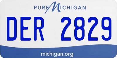 MI license plate DER2829