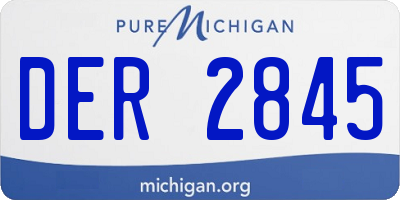 MI license plate DER2845