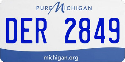 MI license plate DER2849