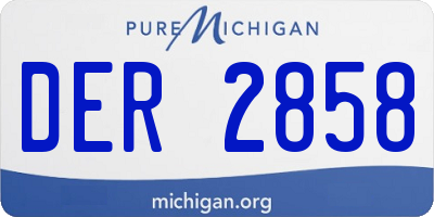 MI license plate DER2858