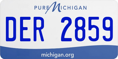 MI license plate DER2859